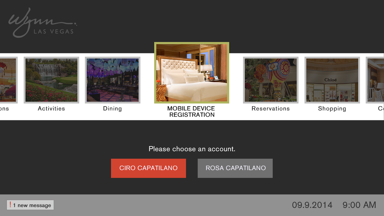 Interactive Television Landing Screen