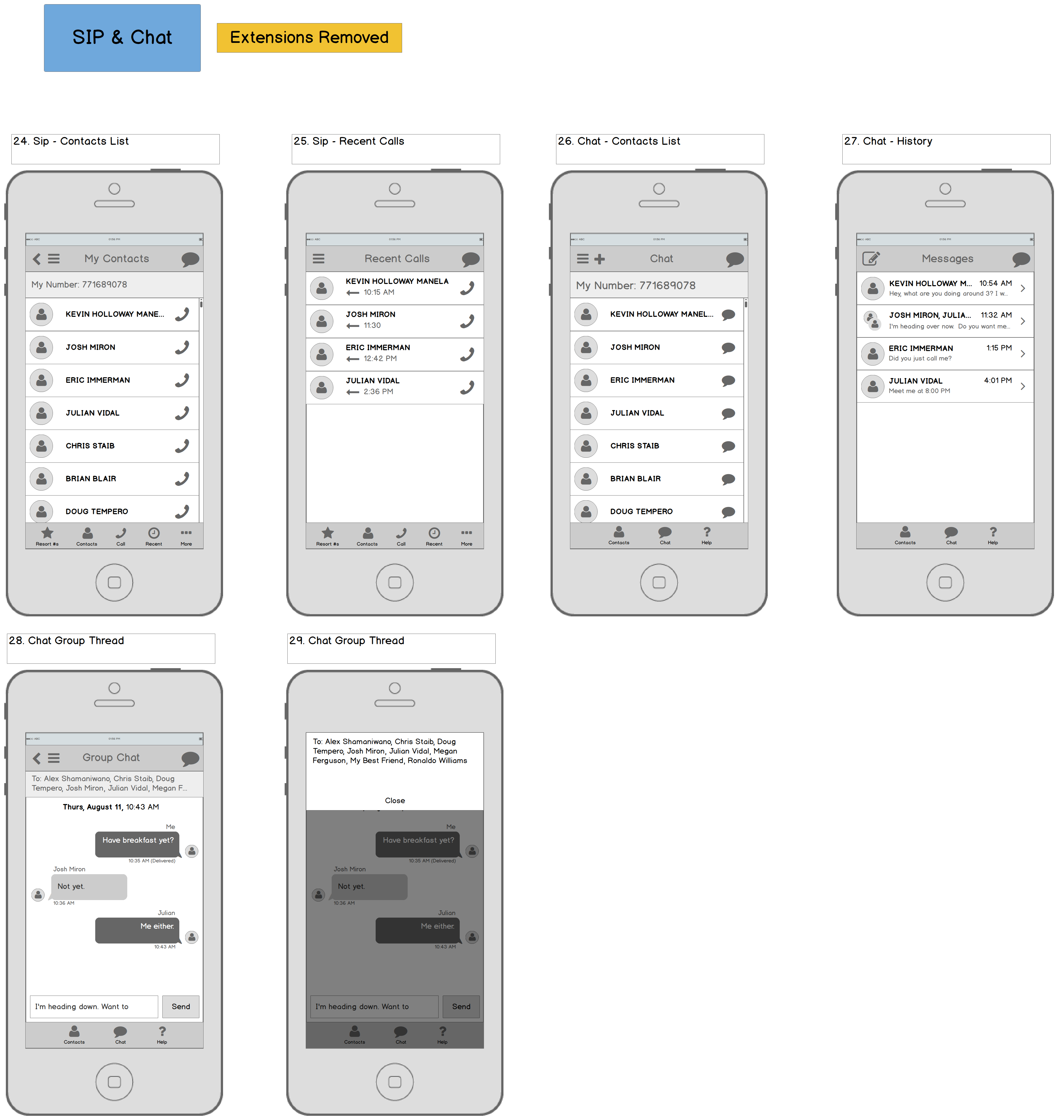 Mobile Wireframes Page 2