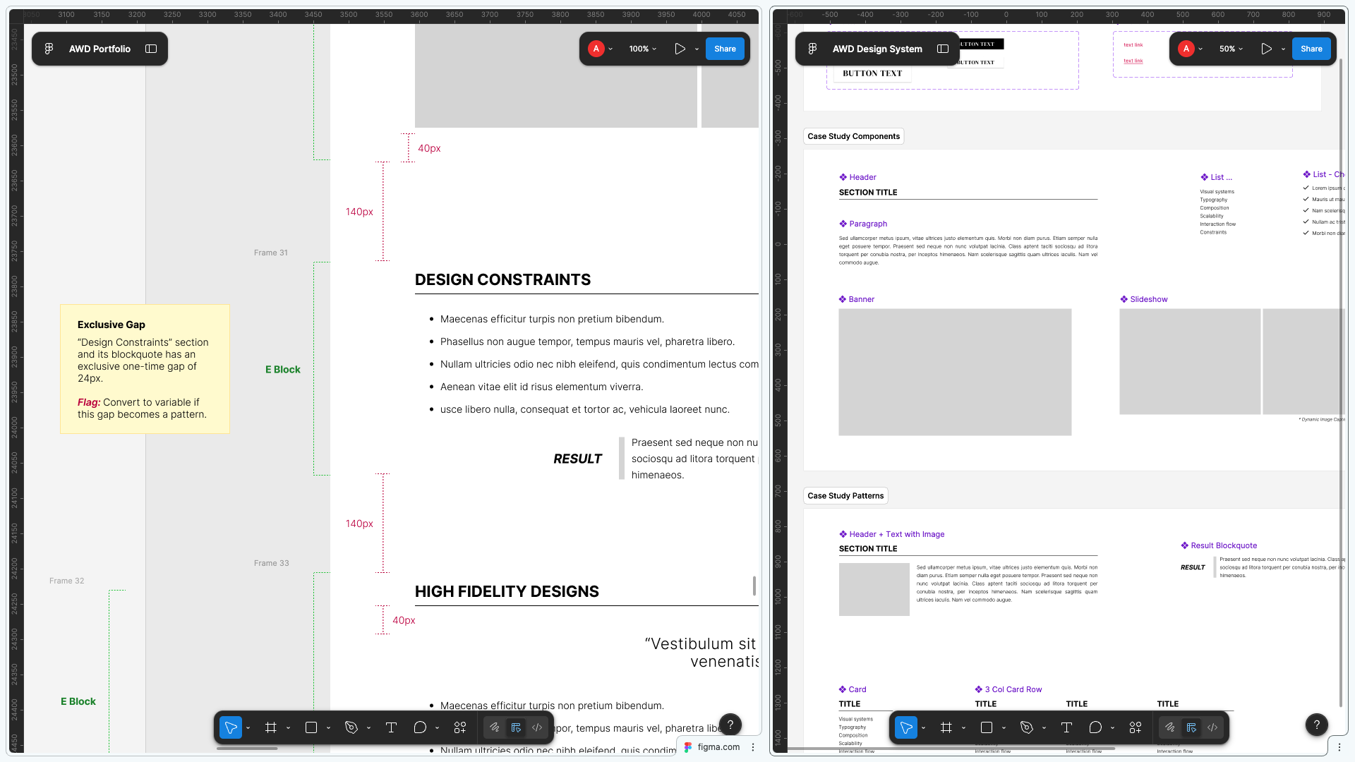 Figma design specifications