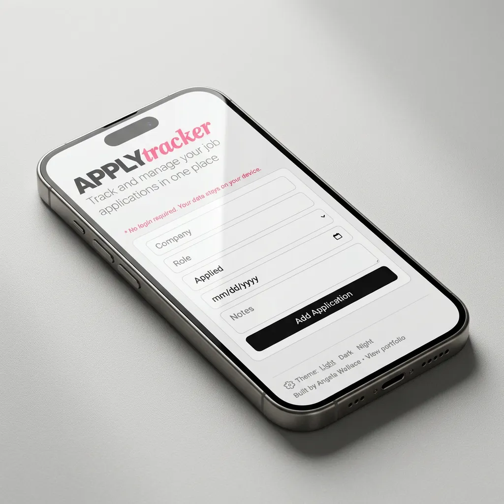 Apply Tracker App by Angela Wallace